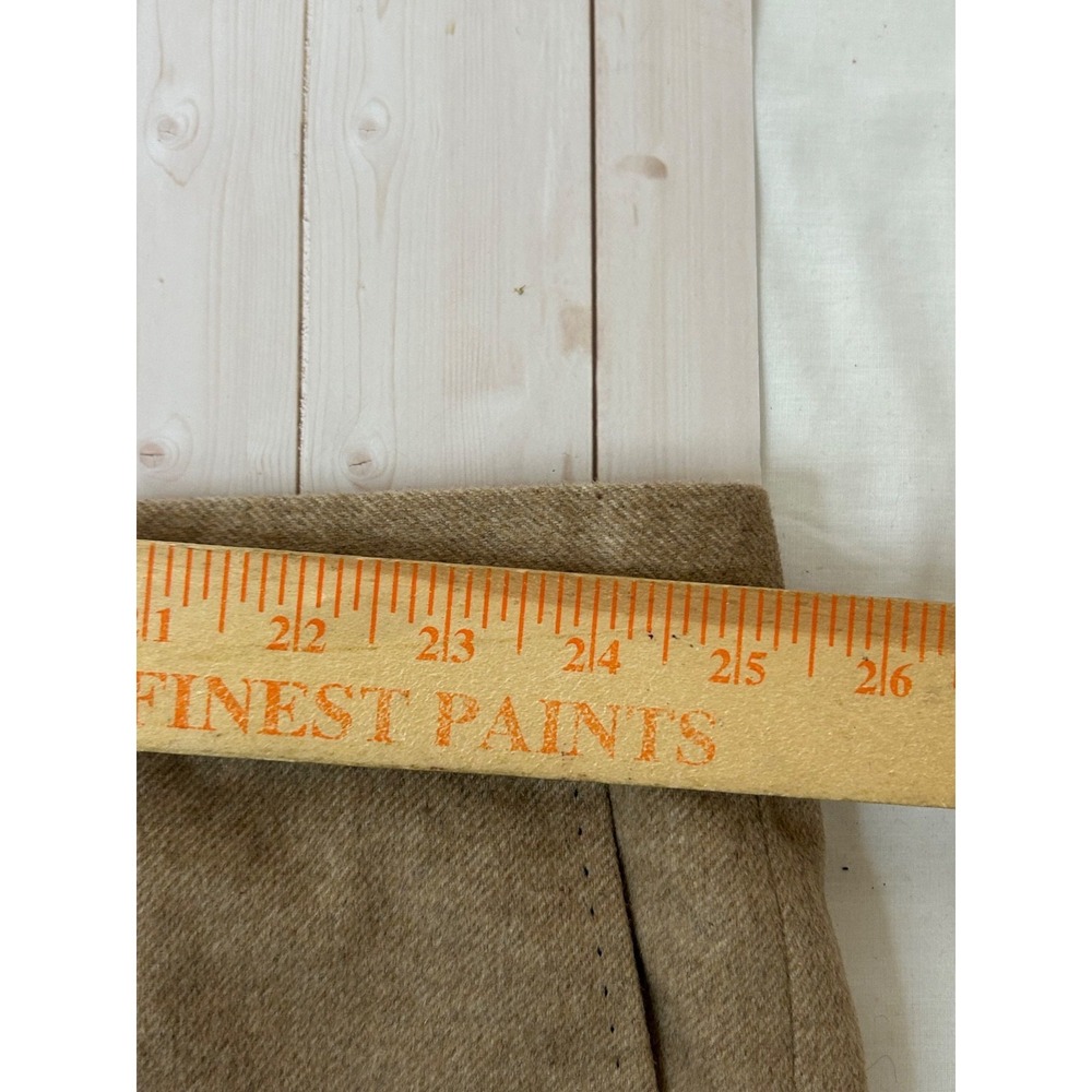 Paisley & Gray Beige Flat Front Wool Poly Blend Solid Dress Pants Size 50/32 Big - Picture 6 of 13